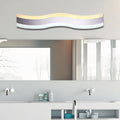 Fala LED Lampa Łazienkowa Akrylowa Pojedyncza Lampa Minimalizm Antyfogowy Lusterko do Makijażu w Ciepłej/Białej, Szerokość 16"/19.5"