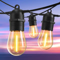Lampki Festonowe Zewnętrzne, 53FT/16M S14 Zewnętrzne LED Lampki Ogrodowe, Wodoodporne Lampki Zewnętrzne IP65 Zasilane Głównym Zasilaniem 2700K 15+1 (Zapasowa) Żarówki do Użytku na Zewnątrz, Patio, Taras, Ogród, Ślub, Przyjęcie