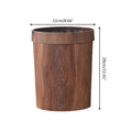Elegancki Retro Kosz na Śmieci z Drewnianym Wyglądem