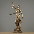 ERMAKOVA Europejska antyczna brązowa statua greckiej bogini sprawiedliwości, rzeźba Fair Angels z żywicy, ozdoby, dekoracja domu, prezent