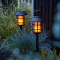 Zestaw 2 sztuk solarnych lamp ogrodowych z efektem płomienia