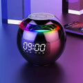 Zegar alarmowy z głośnikiem kulkowym | Bluetooth 5.0 | LED Nocna Lampa | Bateria 2200 mAh