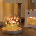 Lampa nocna LED Tulipan na baterie – Uspokajające bezprzewodowe światło do sypialni i pokoju dziecięcego |