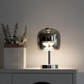 Przenośna - Elegancka lampa stołowa z lustrowanego szkła
