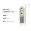 Mini USB LED Nocna Lampa - Zimna Biała Lampa