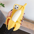 Zabawny Relaksujący Etui na Telefon w Kształcie Bananów 3D