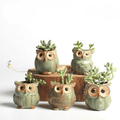 Zestaw ceramicznych doniczek z sowami 5-elementowy