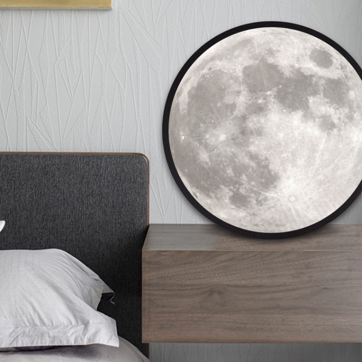 Lustro 2-w-1 z Oświetleniem, z Malowaniem Księżyca, LED Ambient Light &amp; Zasilanie USB, do Domu, Biura i Sypialni