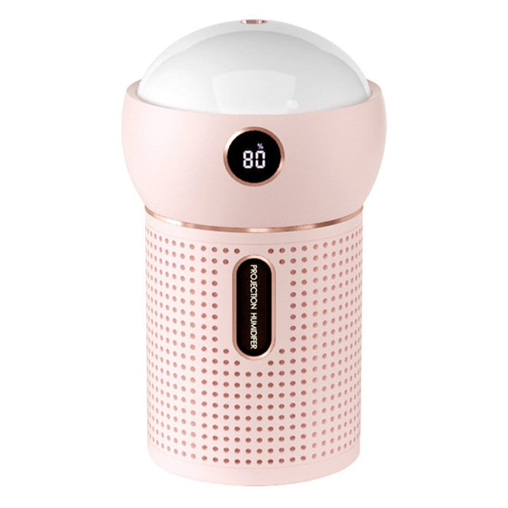 3-w-1 Przenośny Rechargeable Mini Nawilżacz Powietrza, z 360° Dynamiczną Projekcją i Lampką Nocną, do Domu, Biura i Imprez