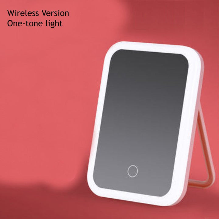 Lustro do makijażu LED, z regulowanym oświetleniem trójkolorowym, odczepianym lustrem powiększającym 5X i ekranem dotykowym, do makijażu, pielęgnacji skóry i nie tylko