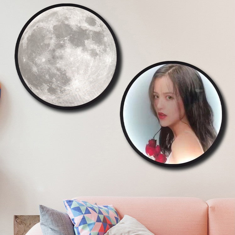 Lustro 2-w-1 z Oświetleniem, z Malowaniem Księżyca, LED Ambient Light &amp; Zasilanie USB, do Domu, Biura i Sypialni