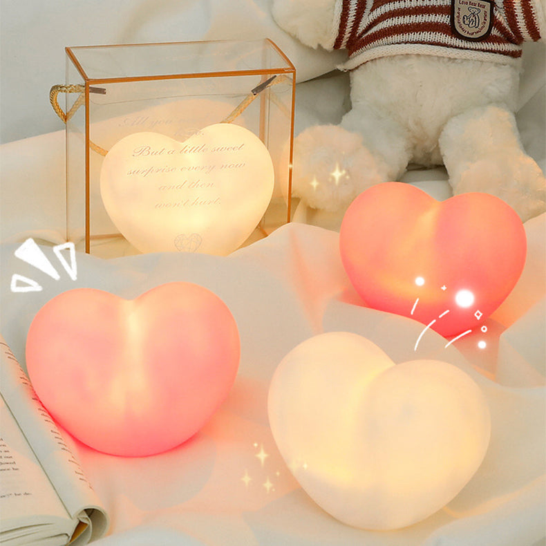 LuvSphere Silikonowa Lampka LED na Noc | W Kształcie Serca | Lampa Stołowa | Ciepłe Światło Nastrojowe | Dekoracyjna