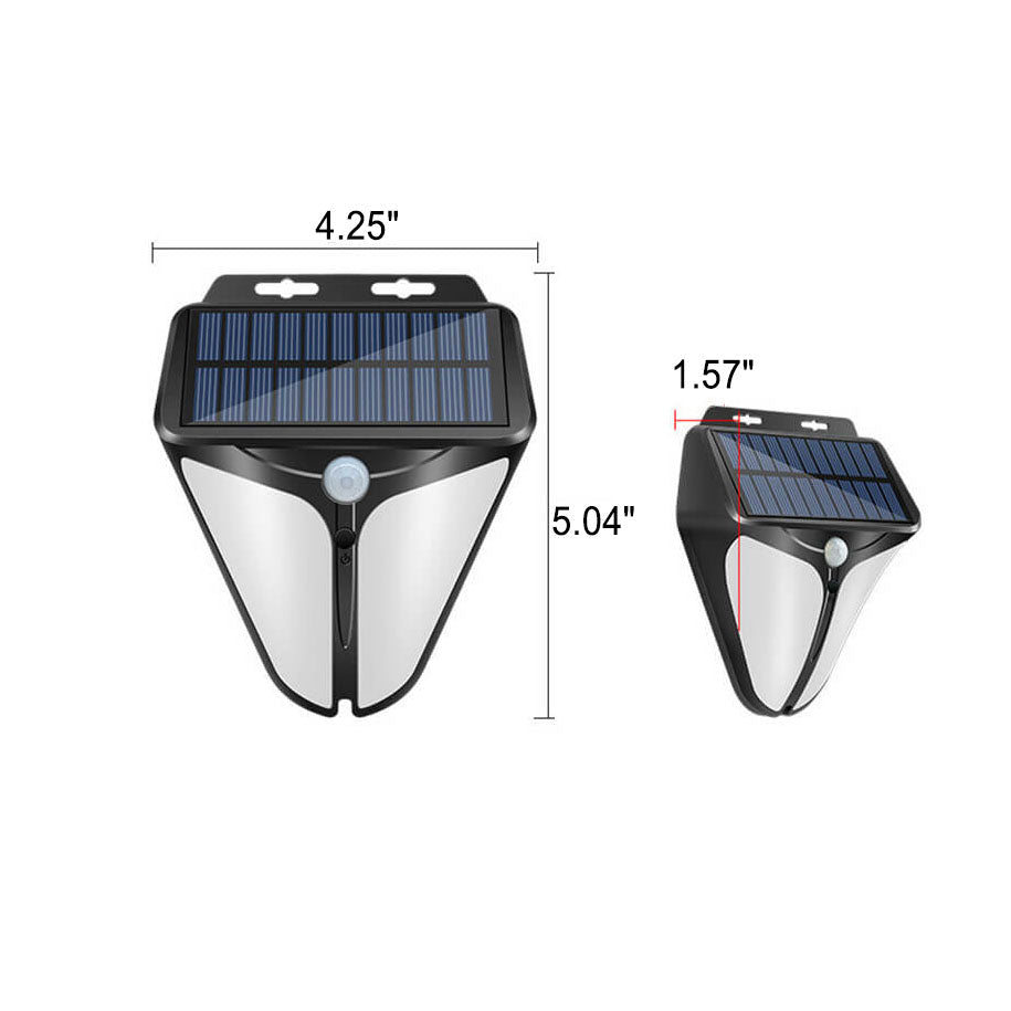Inteligentna solarna trójkątna zewnętrzna wodoodporna lampa LED z czujnikiem ruchu na ścianę