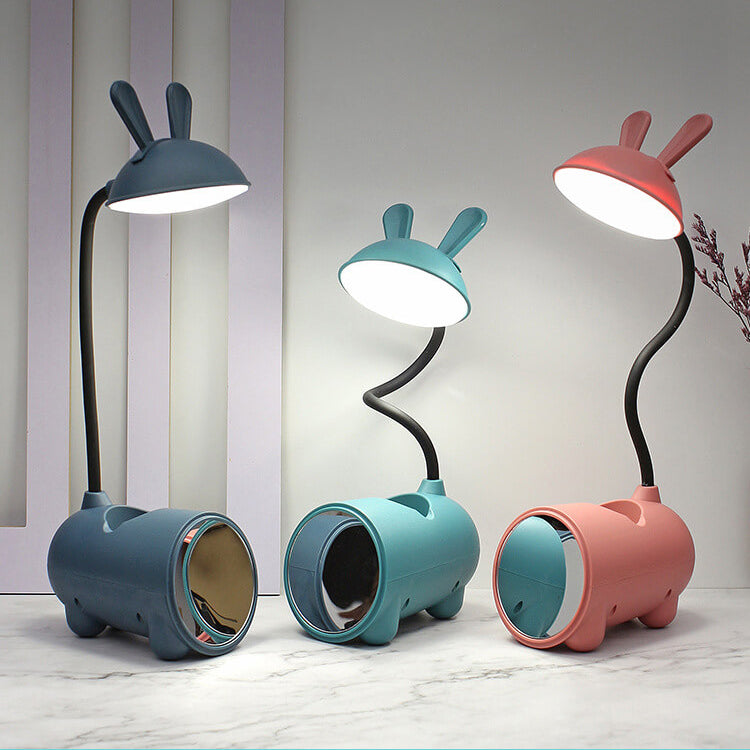 Kreatywna Lampa Biurkowa LED w Kształcie Królika z Dotykowym USB