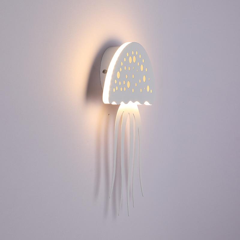 Nowoczesna kreatywna lampa ścienna LED w kształcie meduzy z jednym źródłem światła
