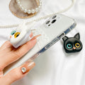 3D Uroczy Uchwyt na Telefon z Kotkiem i Mini Lustrem