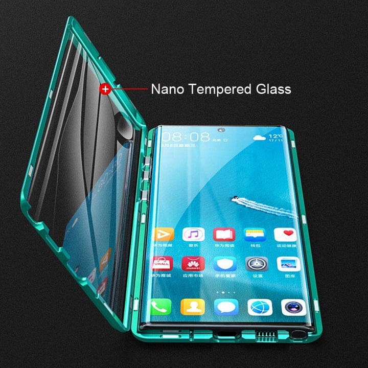 Magnetyczny szklany etui podwójne dla telefonu Samsung