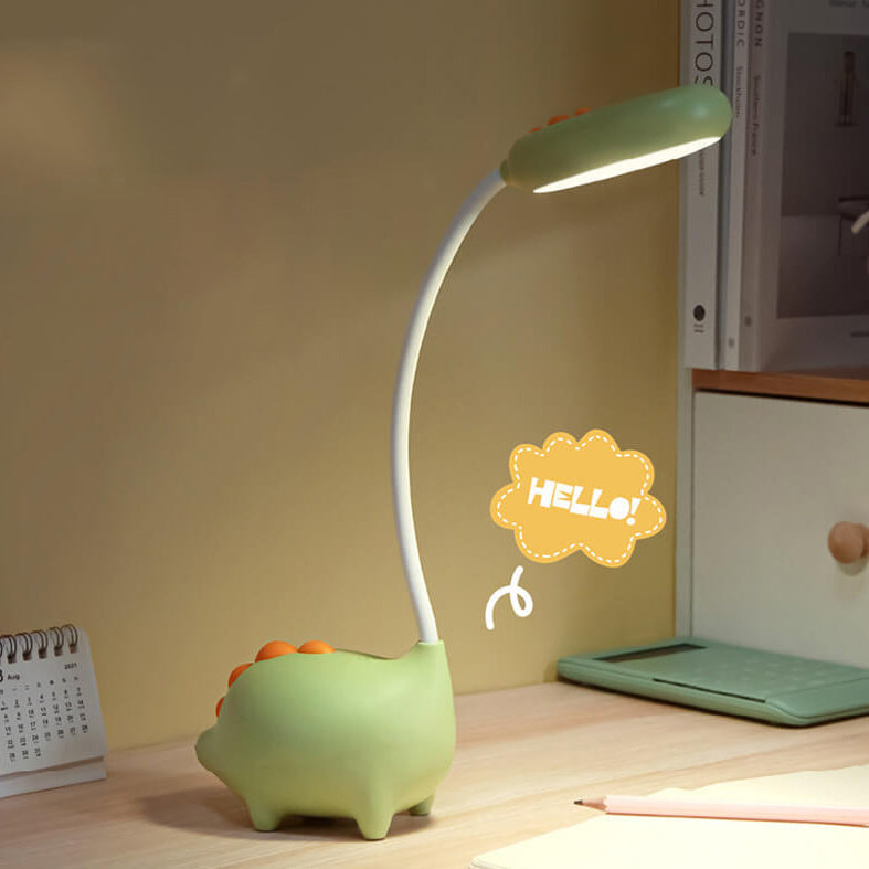 Ładowana lampa biurkowa LED z dinozaurem w kreskówkowym stylu, dbająca o wzrok