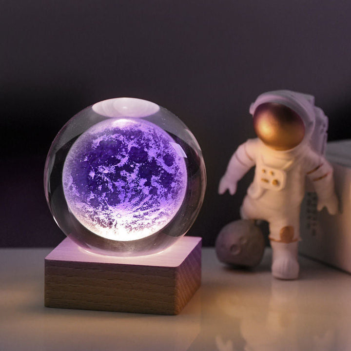 Lampa nocna Kryształowa kula 3D Galaktyka |