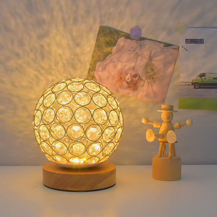 Nowoczesna minimalistyczna okrągła lampa biurkowa LED z możliwością ładowania przez USB