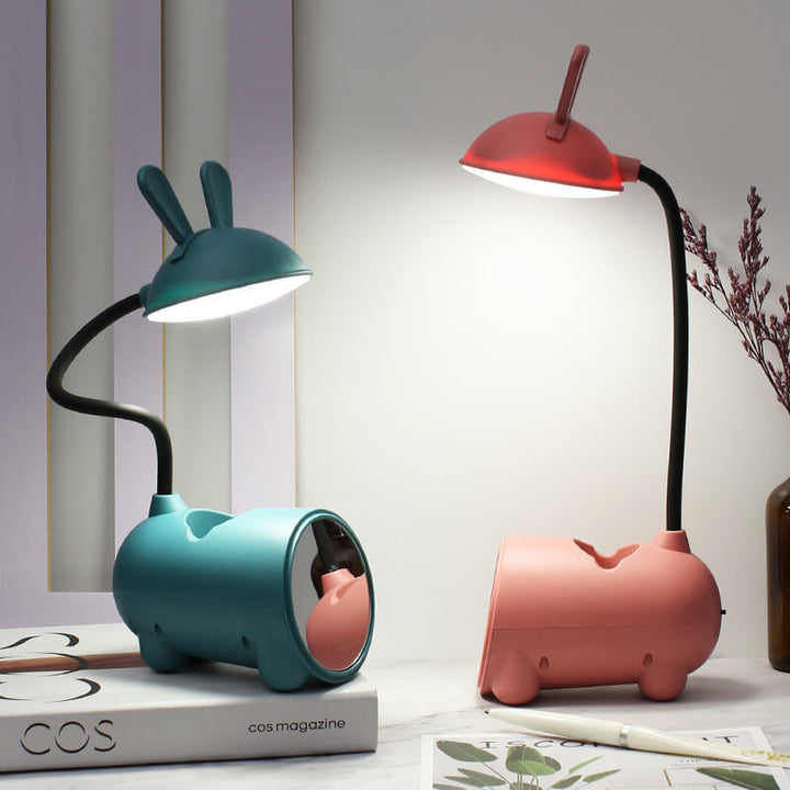 Kreatywna Lampa Biurkowa LED w Kształcie Królika z Dotykowym USB