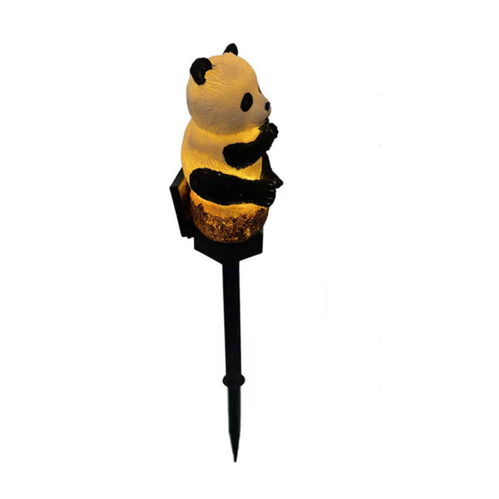 Słoneczna lampa panda do ogrodu, wodoodporna dekoracja na patio