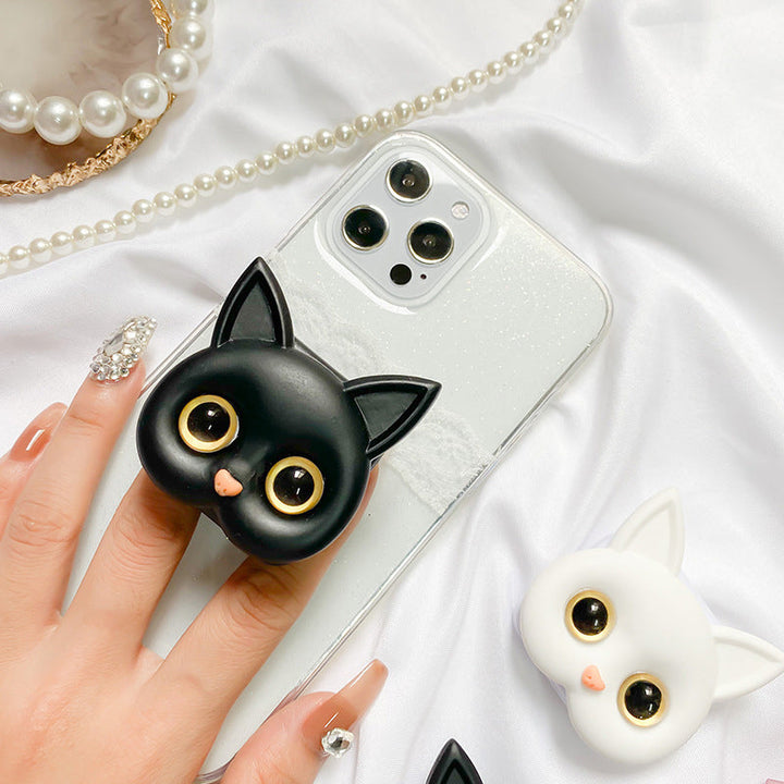 3D Uroczy Uchwyt na Telefon z Kotkiem i Mini Lustrem