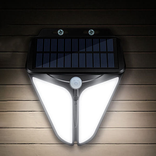 Inteligentna solarna trójkątna zewnętrzna wodoodporna lampa LED z czujnikiem ruchu na ścianę