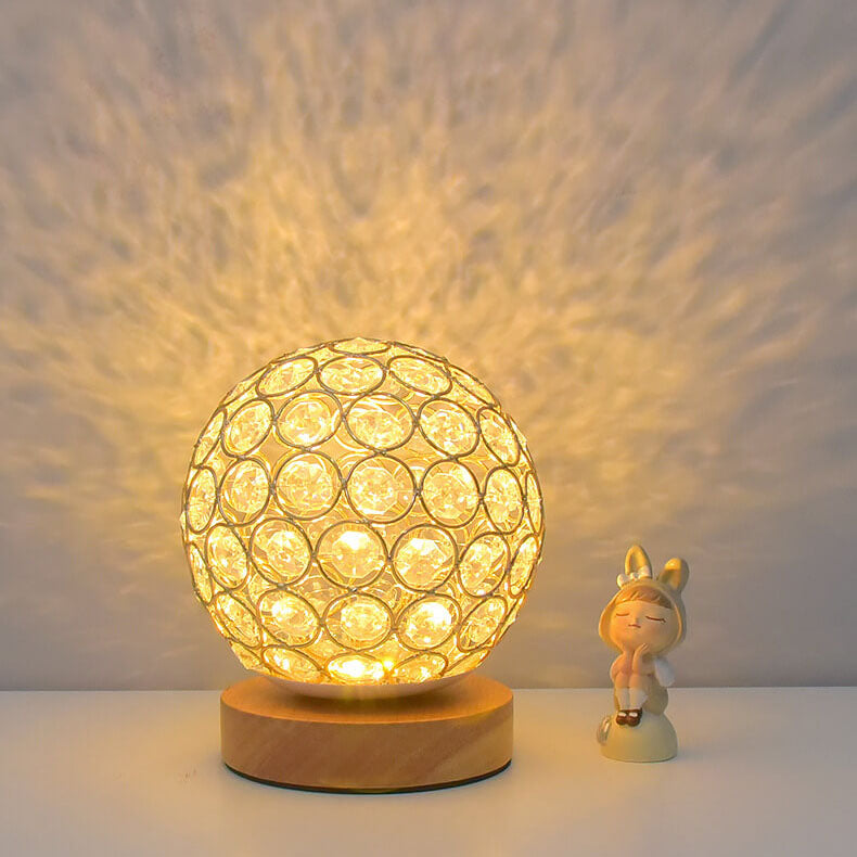 Nowoczesna minimalistyczna okrągła lampa biurkowa LED z możliwością ładowania przez USB
