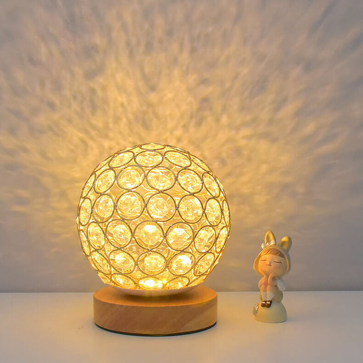 Nowoczesna minimalistyczna okrągła lampa biurkowa LED z możliwością ładowania przez USB