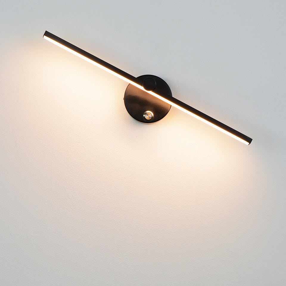 Nordycki Minimalistyczny Aluminiowy Długi Włącznik LED Lampa Lustro Ścienne