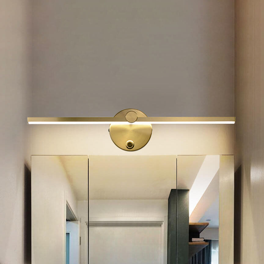 Nordycki Minimalistyczny Aluminiowy Długi Włącznik LED Lampa Lustro Ścienne