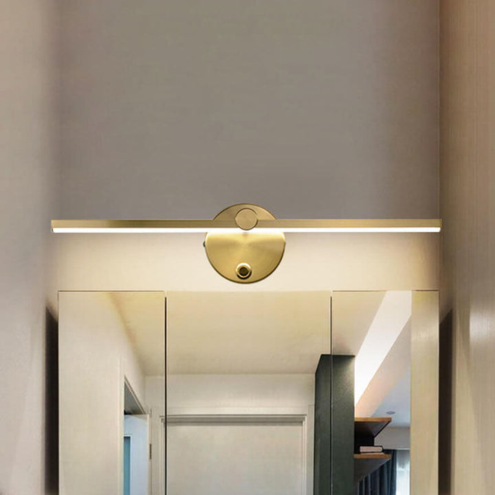 Nordycki Minimalistyczny Aluminiowy Długi Włącznik LED Lampa Lustro Ścienne