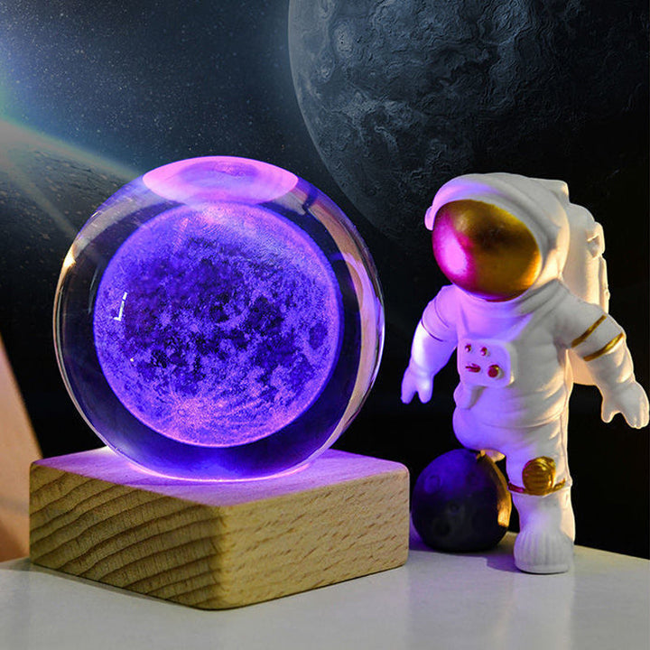 Lampa nocna Kryształowa kula 3D Galaktyka |