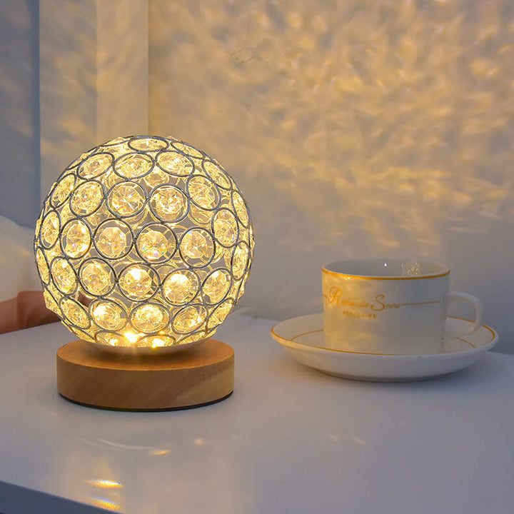 Nowoczesna minimalistyczna okrągła lampa biurkowa LED z możliwością ładowania przez USB