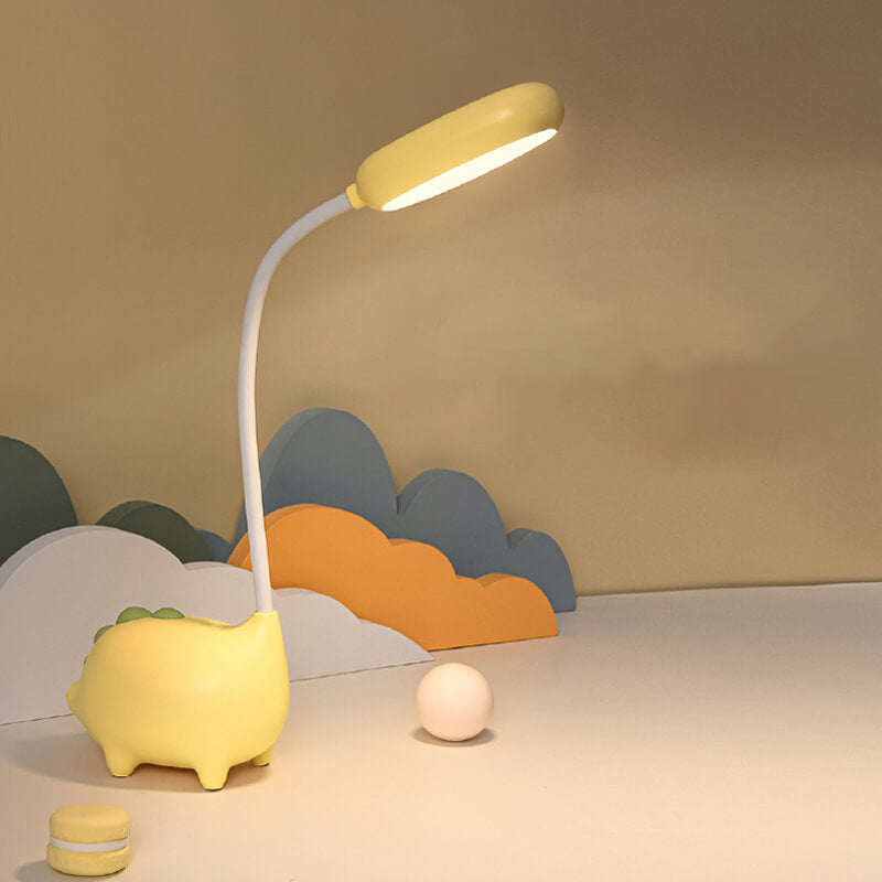 Ładowana lampa biurkowa LED z dinozaurem w kreskówkowym stylu, dbająca o wzrok