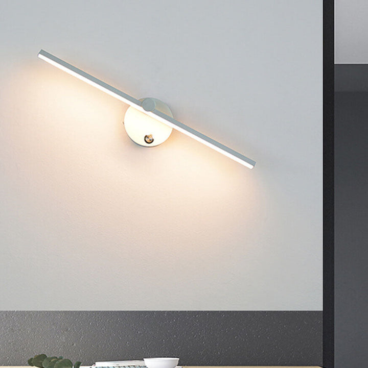 Nordycki Minimalistyczny Aluminiowy Długi Włącznik LED Lampa Lustro Ścienne