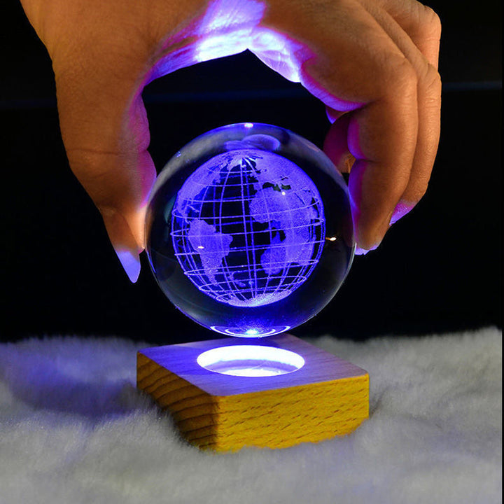 3D Galaktyczna Kula Kryształowa Lampa Nocna Dekoracyjna