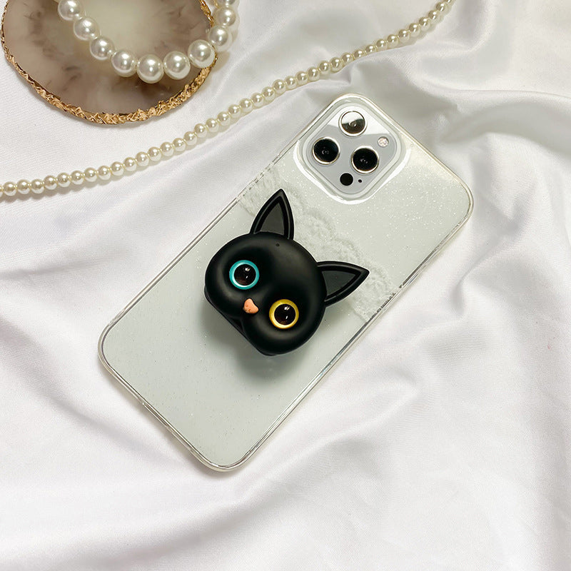 3D Uroczy Uchwyt na Telefon z Kotkiem i Mini Lustrem