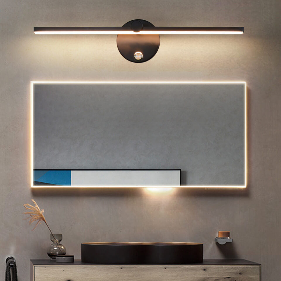 Nordycki Minimalistyczny Aluminiowy Długi Włącznik LED Lampa Lustro Ścienne