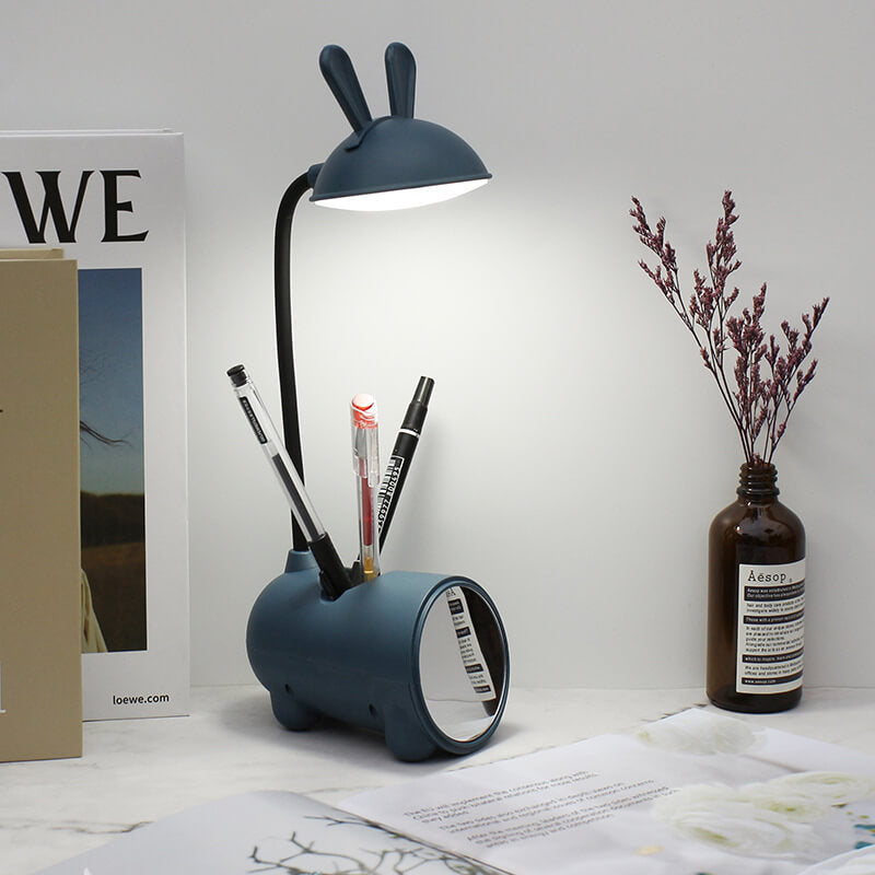 Kreatywna Lampa Biurkowa LED w Kształcie Królika z Dotykowym USB