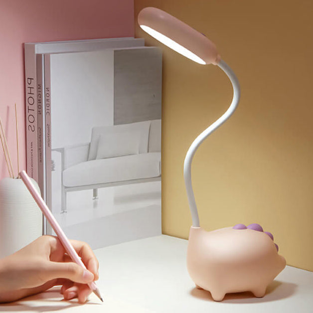 Ładowana lampa biurkowa LED z dinozaurem w kreskówkowym stylu, dbająca o wzrok
