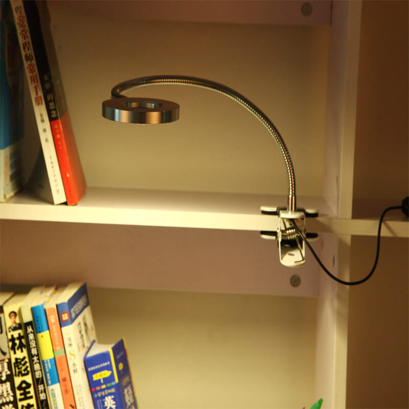 Kreatywna prosta lampa biurkowa LED z klipsem na guziki USB