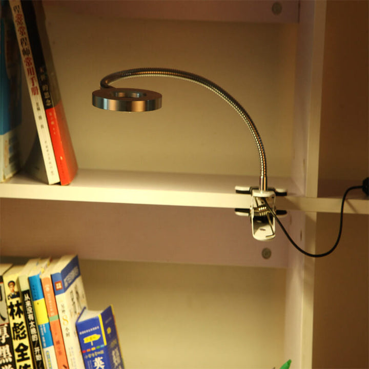 Kreatywna prosta lampa biurkowa LED z klipsem na guziki USB