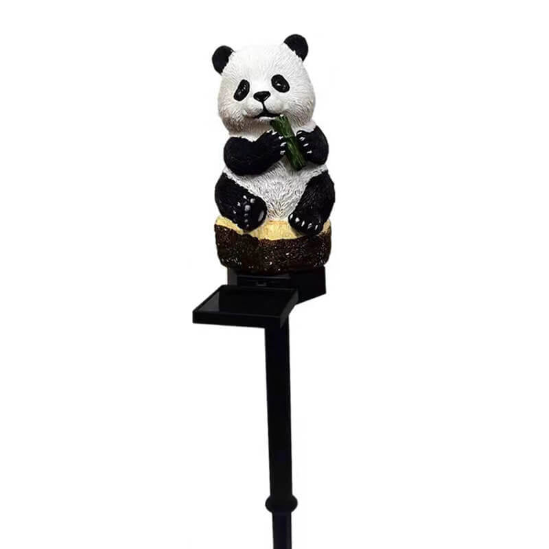 Słoneczna lampa panda do ogrodu, wodoodporna dekoracja na patio