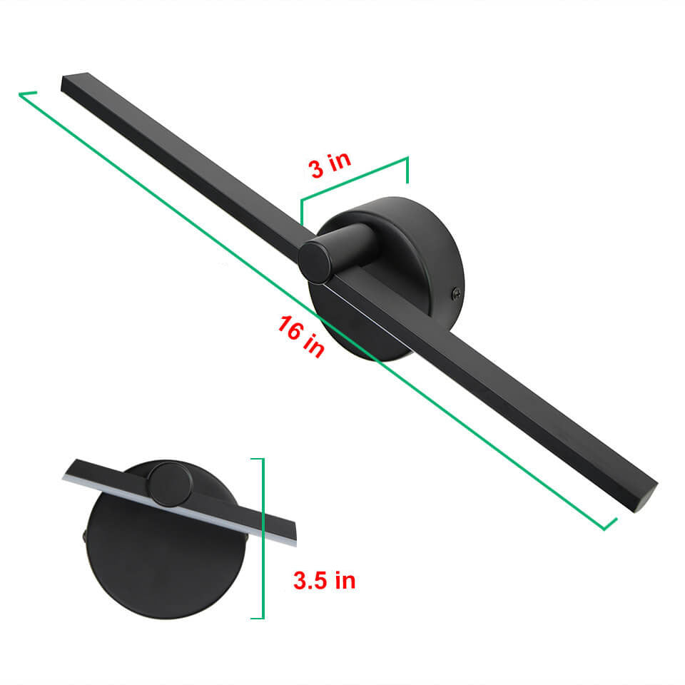 Nordycki Minimalistyczny Aluminiowy Długi Włącznik LED Lampa Lustro Ścienne