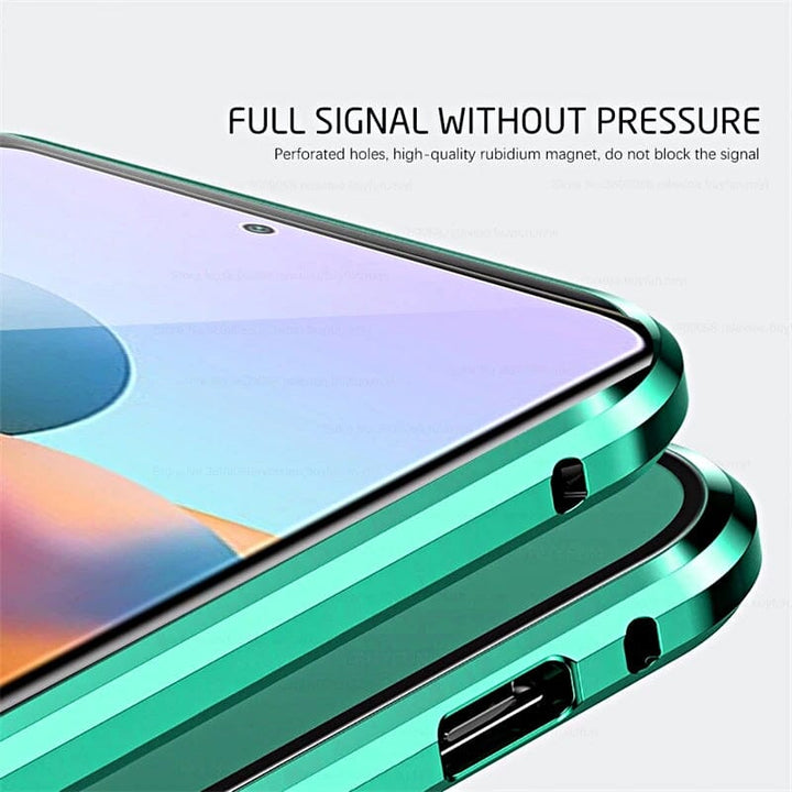 Magnetyczny szklany etui podwójne dla telefonu Samsung