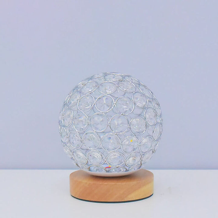 Nowoczesna minimalistyczna okrągła lampa biurkowa LED z możliwością ładowania przez USB