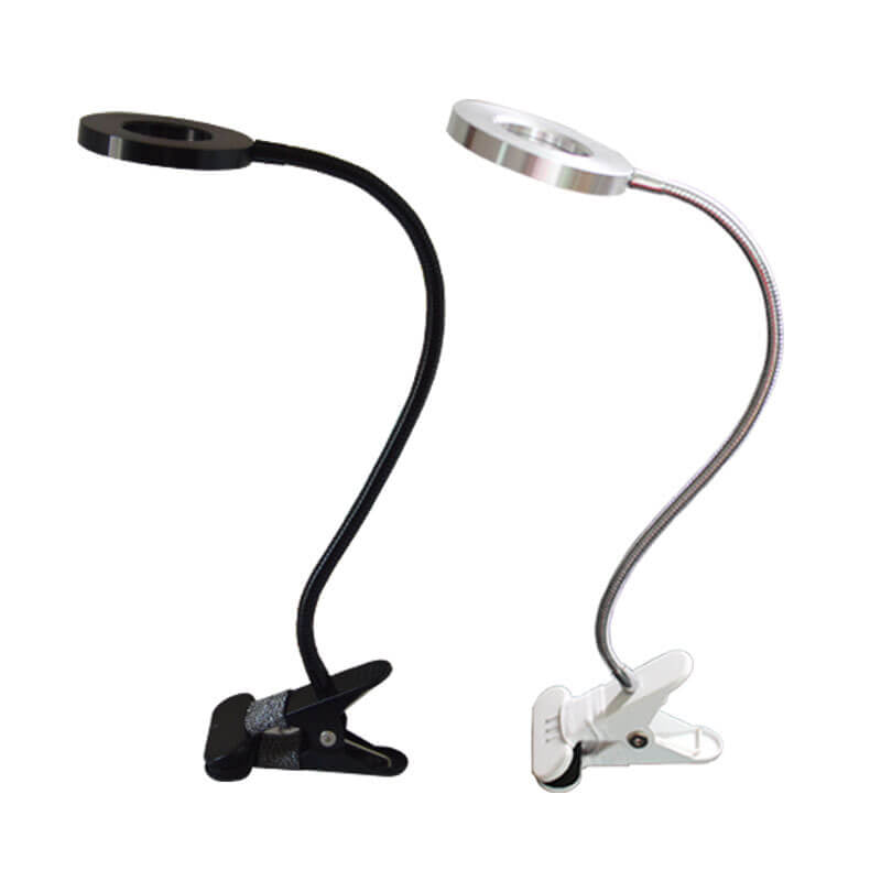 Kreatywna prosta lampa biurkowa LED z klipsem na guziki USB