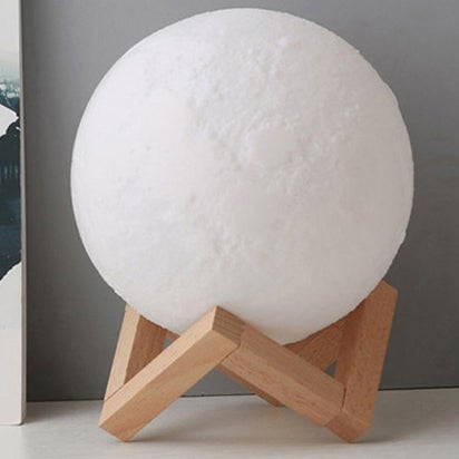 Kreatywna Mini Lampa Stołowa LED w Kształcie Księżyca 3D z Funkcją Ładowania